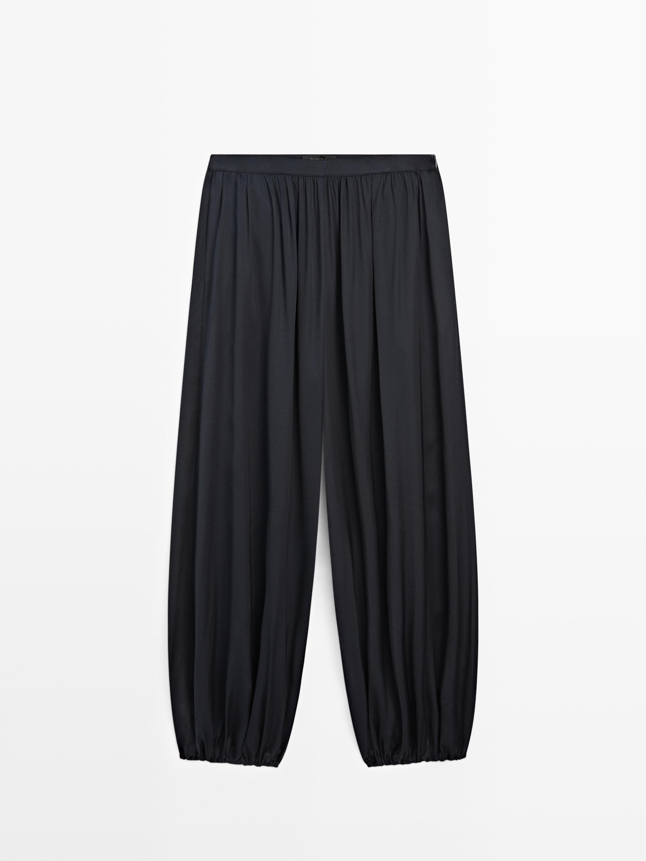 Balloon fit satin pants